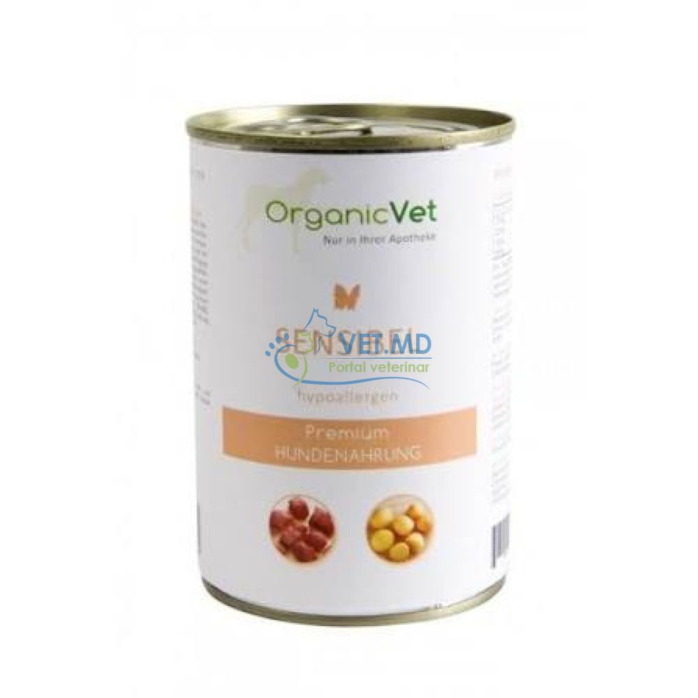 OrganicVet Veterinary Sensibel – Miel și cartofi, 400 g
